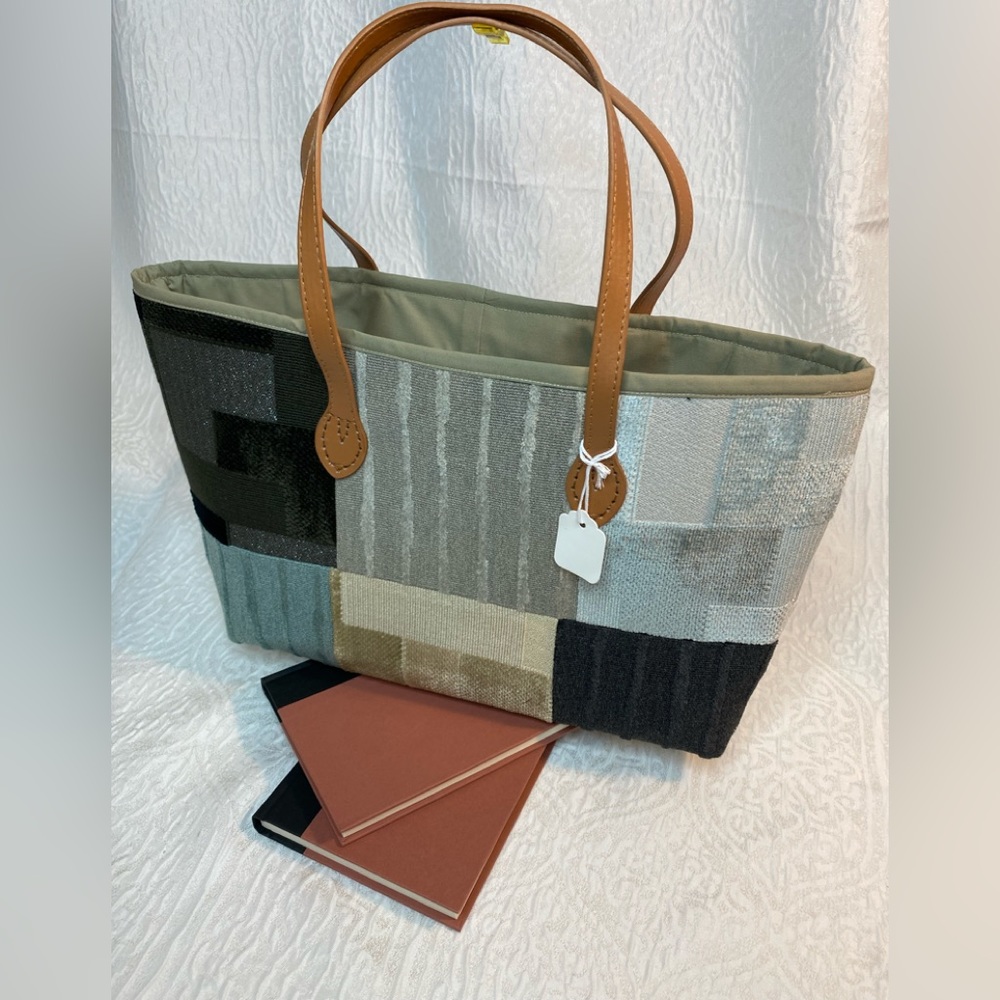 Handmade Silver, Gray Small Tote